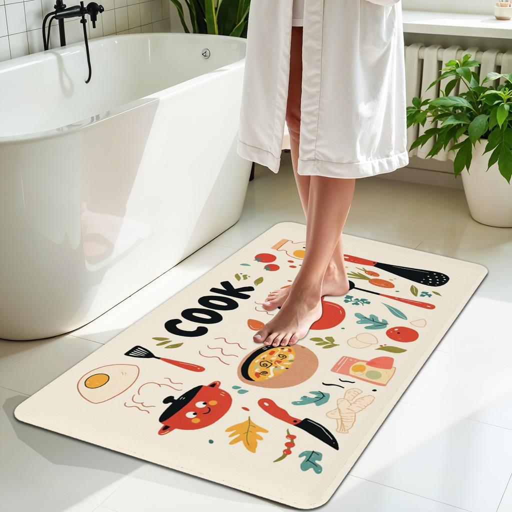 1 Stück Seeschildkrötenmuster Heimtürmatten Küchenteppiche Rutschfest Pop-Design Badezimmerteppiche Badematte Teppich für Zuhause Spüle Wäsche Dekor