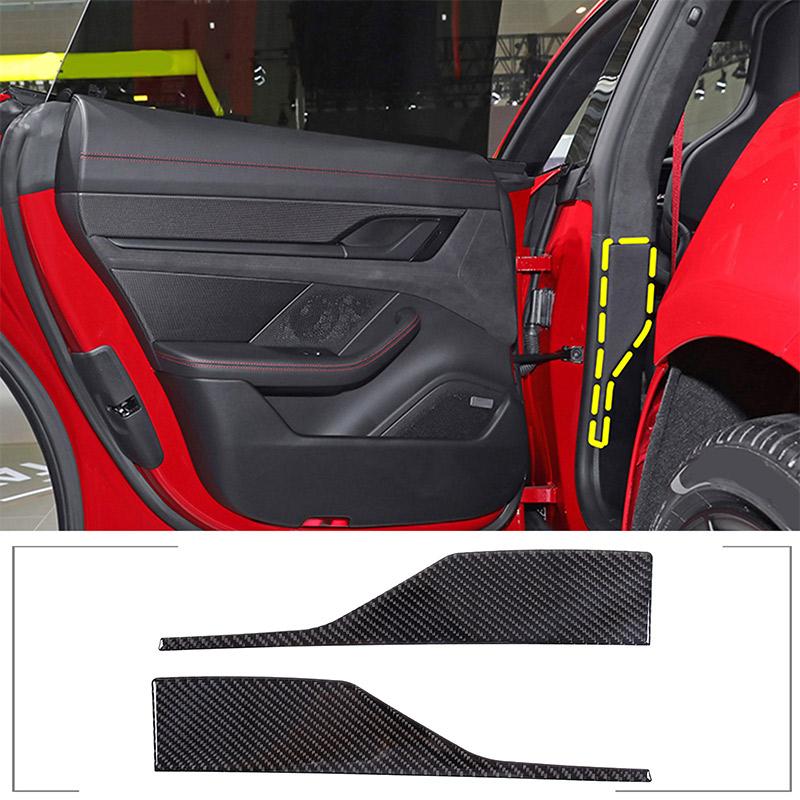 Soft Carbon Fiber for Porsche Taycan 2019-2025 Car Interior Dashboard Center Console Door Decoration Stickers Car Accessories