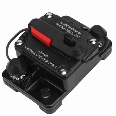 12V 30A 40A 60A Car Stereo Audio Resettable Inline Circuit Breaker Self Recovery Fuse (60A)