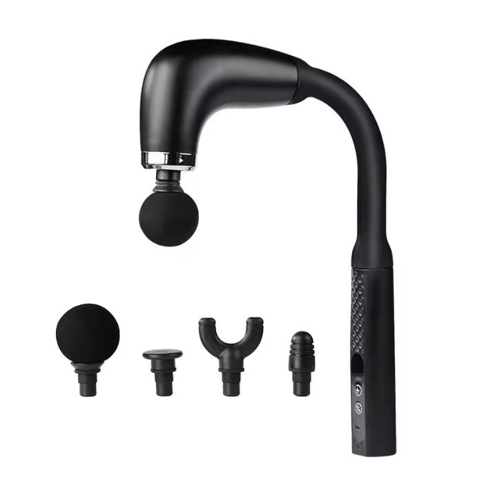2026 Smart Electric Fascia Gun Rechargeable Handle Bent Long Handle Muscle Relaxation Massager Home Back Muscle Christmas Gift