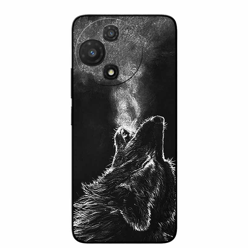 For TCL 60R 5G Case T519H Fashion Protective Silicone Back Cover Cases For TCL 60 R Animal Black Phone Funda TCL 60R T519H Coque