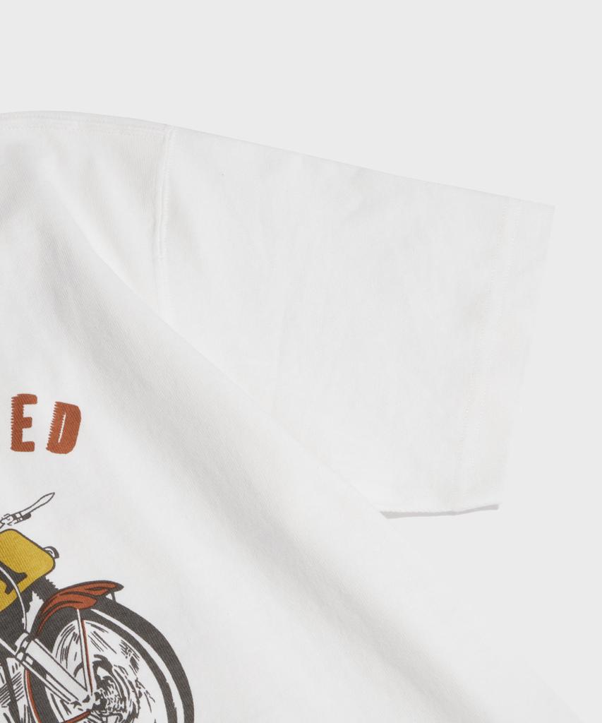 Beulonseun Retro Motorcycle Graphic Tee White