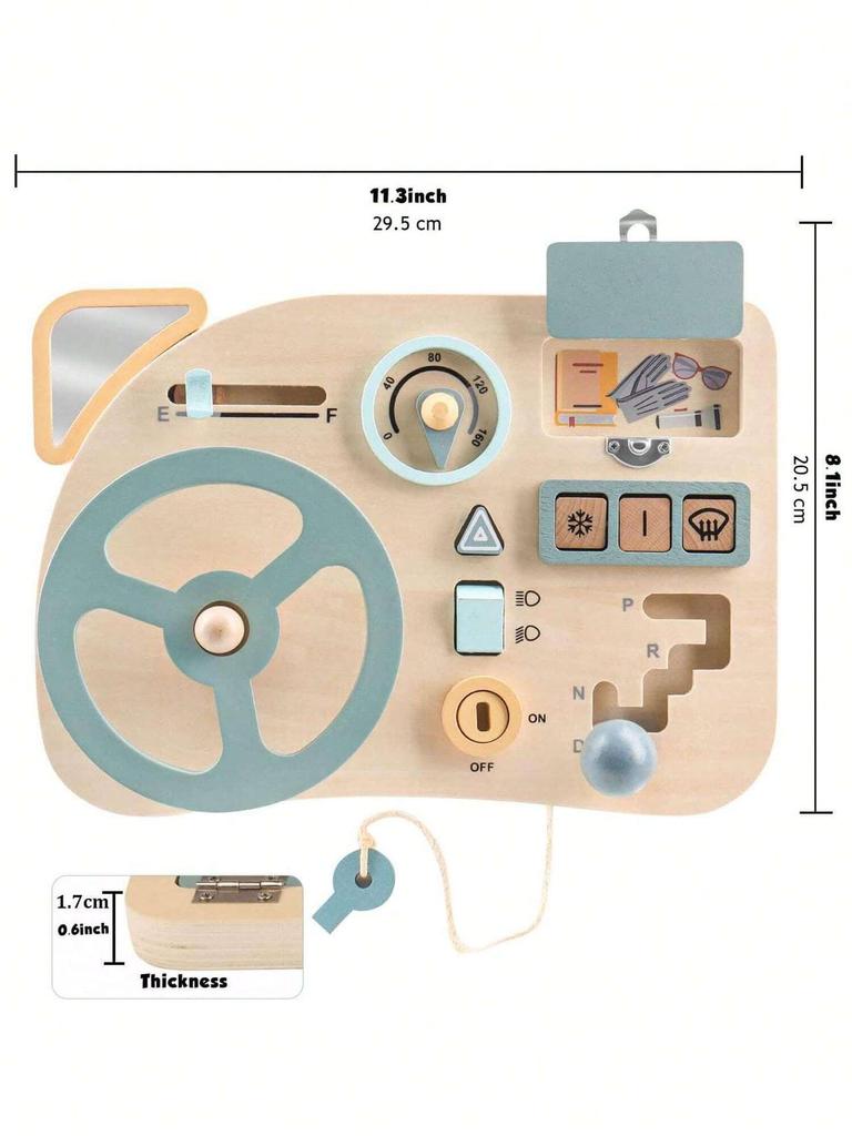 Wooden Busy Board Luminous Toy for Children's Early Education and Fine Motor Skills