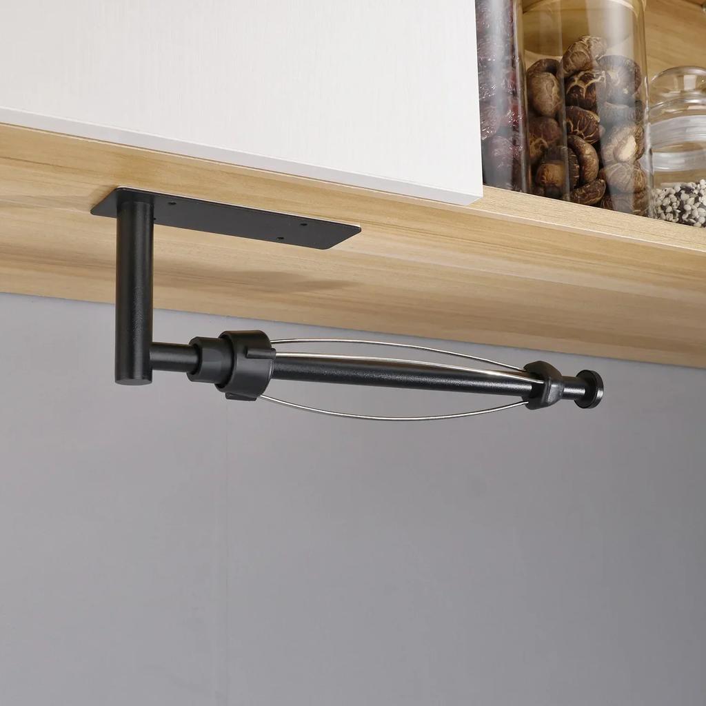 Edelstahl Papier Handtuch Halter Punch-freies Bad Wc Papier Halter Lagerung Rack Küche Organizer Klebstoff Wand Halterung