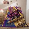 JoJo's Bizarre Adventure Beautiful Flannel Blanket, Printed Cartoon Design for Home Decor, Warm Sofa Bedding, Travel Throw_LIAN