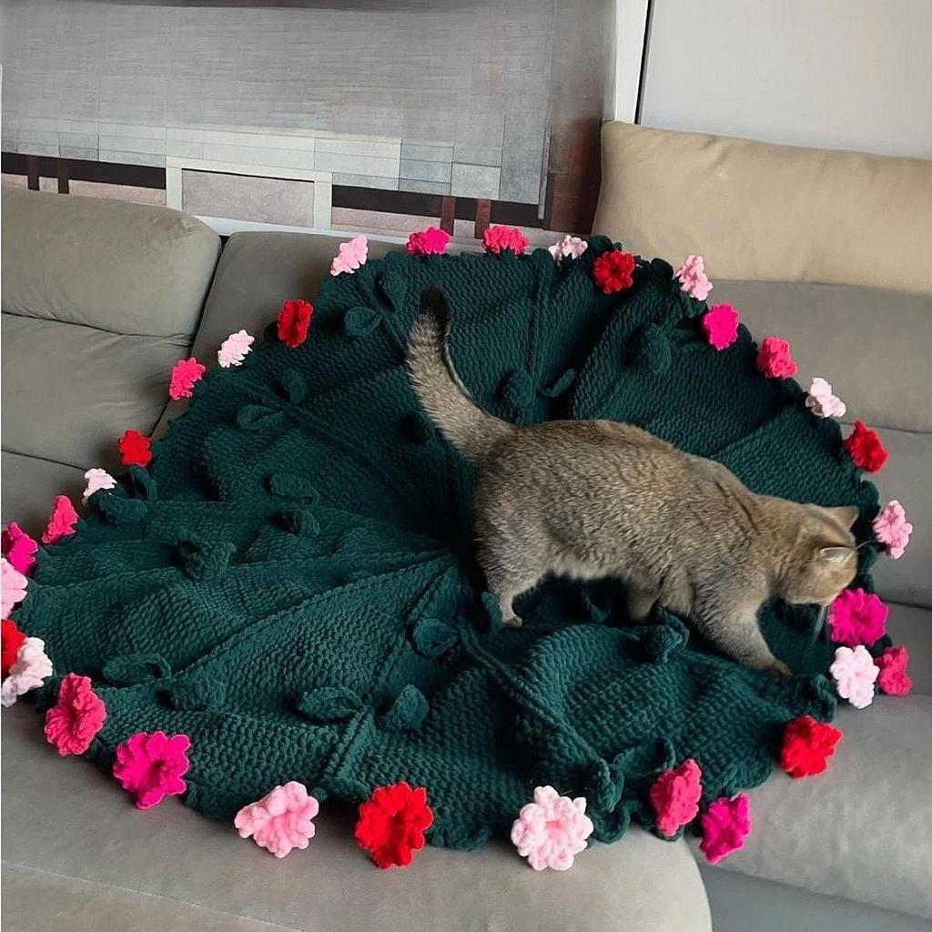 Crochet Blanket Kit Crochet Starter Kit Gift Hand Knitted Yarn Accessories