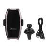 Chargeur de Voiture Sans Fil Support de Téléphone à Induction Infrarouge Automatique Rotatif à 360 degrés Rétractable Pliable pour