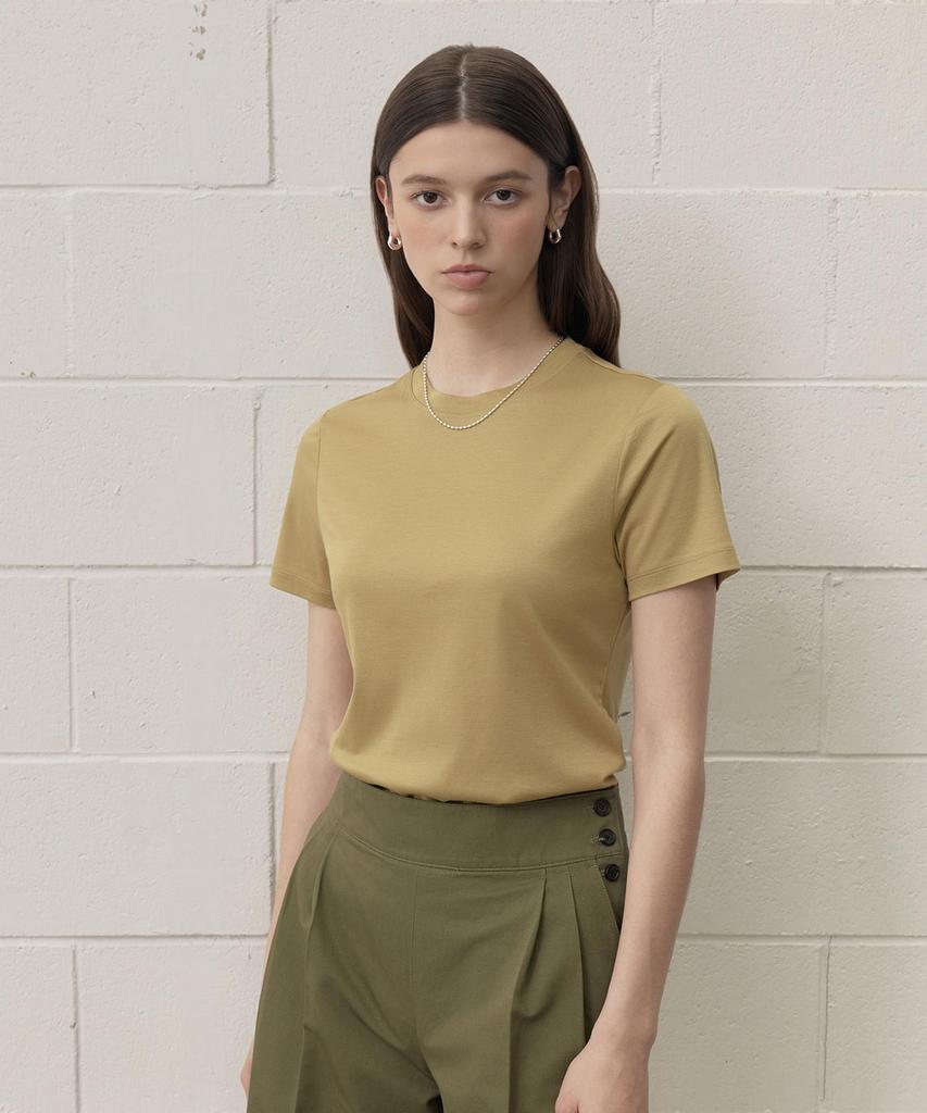THEKNITCOMPANY Mera Cotton T-Shirt - Tawny Yellow