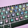 Transparency Keyboard Height Adjuster Keycap Stickers Featuring Letters And Number Characters For Office Use