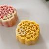 Plastic Mooncake Moulds Pastry Mold Mooncake Baking Tools Flower Shaped ABS Material Mooncake Stamps for Festival Baking
