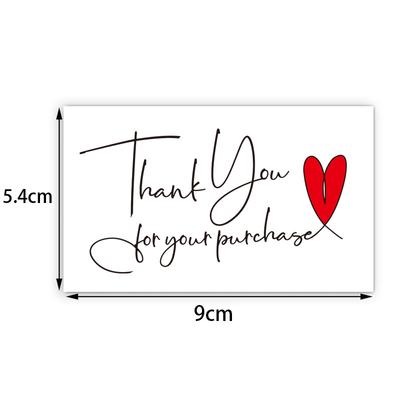 50pcs White Thank You Card Thank You For Your Purchase Card Praise Labels For Small Businesses Decor For Small Shop Gifts