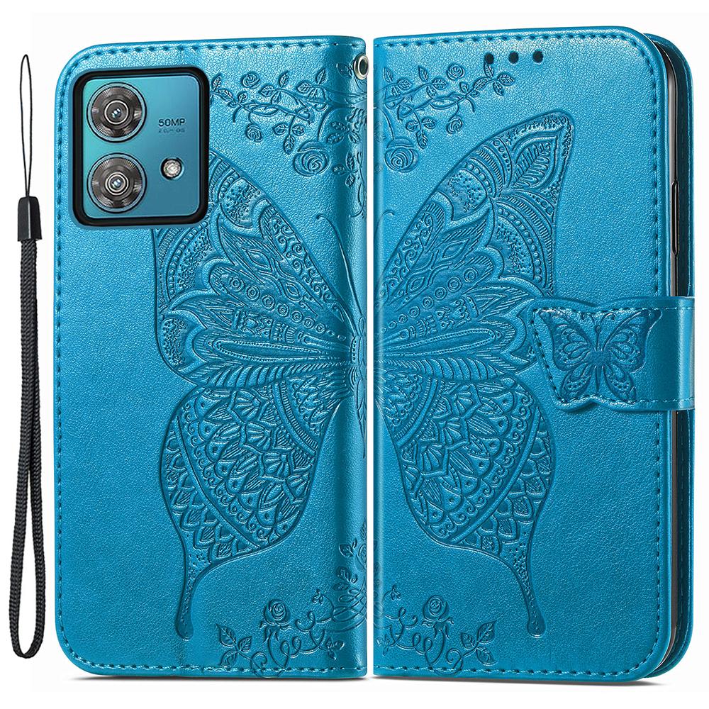 For Motorola Moto G84 5G Case Butterfly Imprinted Leather Wallet Phone Cover with Stand