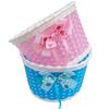 Kids Bicycle Front Basket with Ribbon Bow Toddlers Boys Girls Balance Bike Handmade Woven Storage Basket Bike Accessories