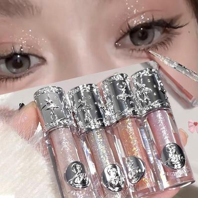 Balletism Flüssiger Lidschatten, funkelnde Pailletten, Glitter, perlmuttartige Seidenraupenflüssigkeit, aufhellend