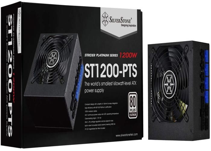 Alimentation pc silverstone sst-st1200-pts - série strider platinum - 1200w 80 plus platine