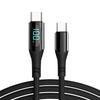 100W USB Type C to Type C Cable with Digital Screen, Fast Speed Charging Only