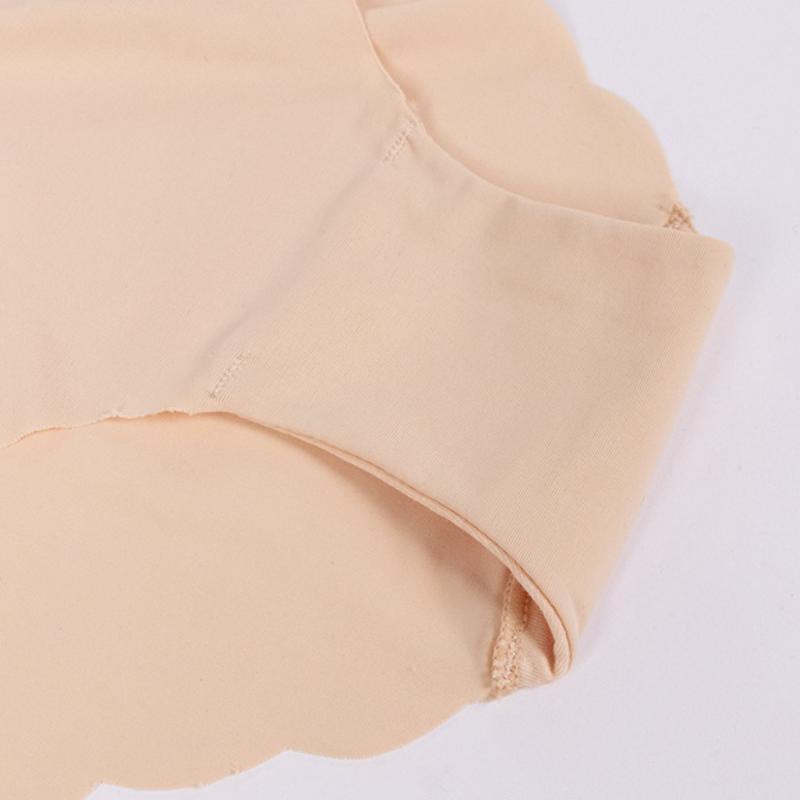 Women's Soft Ultra-thin Seamless Panties Solid Underwear Women's Sexy Low-Rise Ruffles Briefs Lingerie Underpants