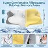 Cervical Neck Pillow - Cooling Pillow for Neck Pain Relief, Ergonomic Contour Side Sleeper Pillow for Sleeping, Orthopedic Memory Foam Pillows for