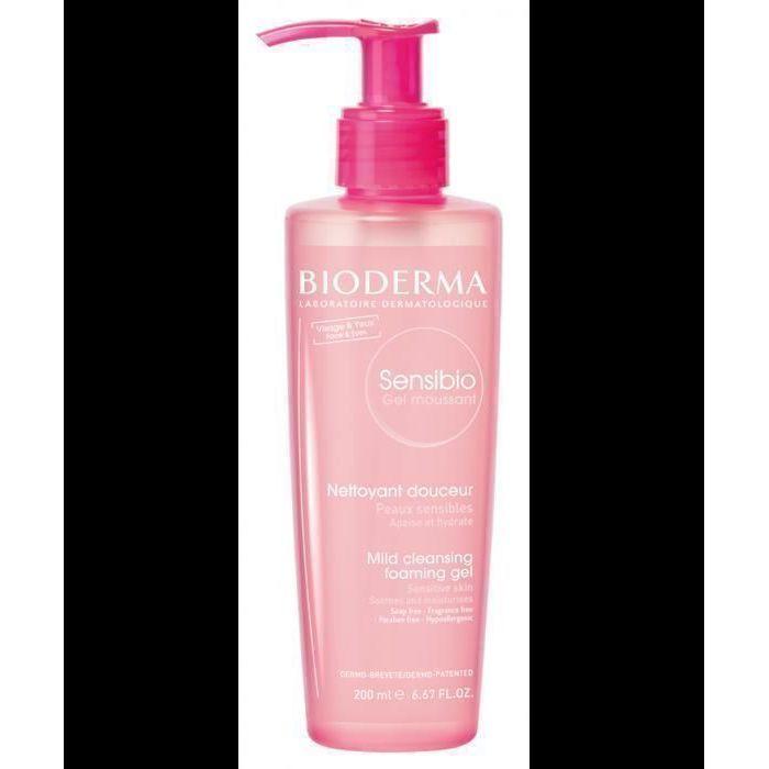 Gel Moussant - BIODERMA - Sensibio - 200 ml - Non comédogène - Sans parfum