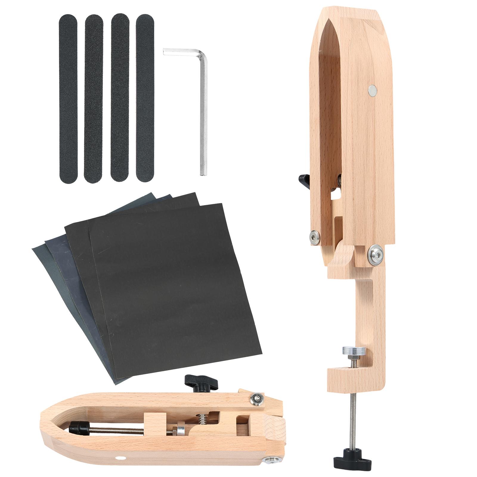 Foldable Wooden Clamp Adjustable Desktop DIY Leather Stitching Clamp Sewing Horse Leather Craft Tools Hand Stitching Tool
