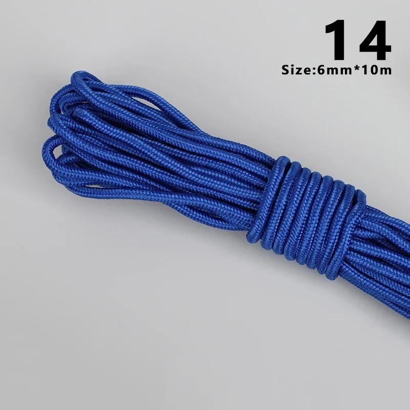 10m 4/6/8mm Thicken Nylon Rope Non-slip Wear-Resistant Strong Braided Rope DIY Bag Clothesline Handicrafts Making Accessories