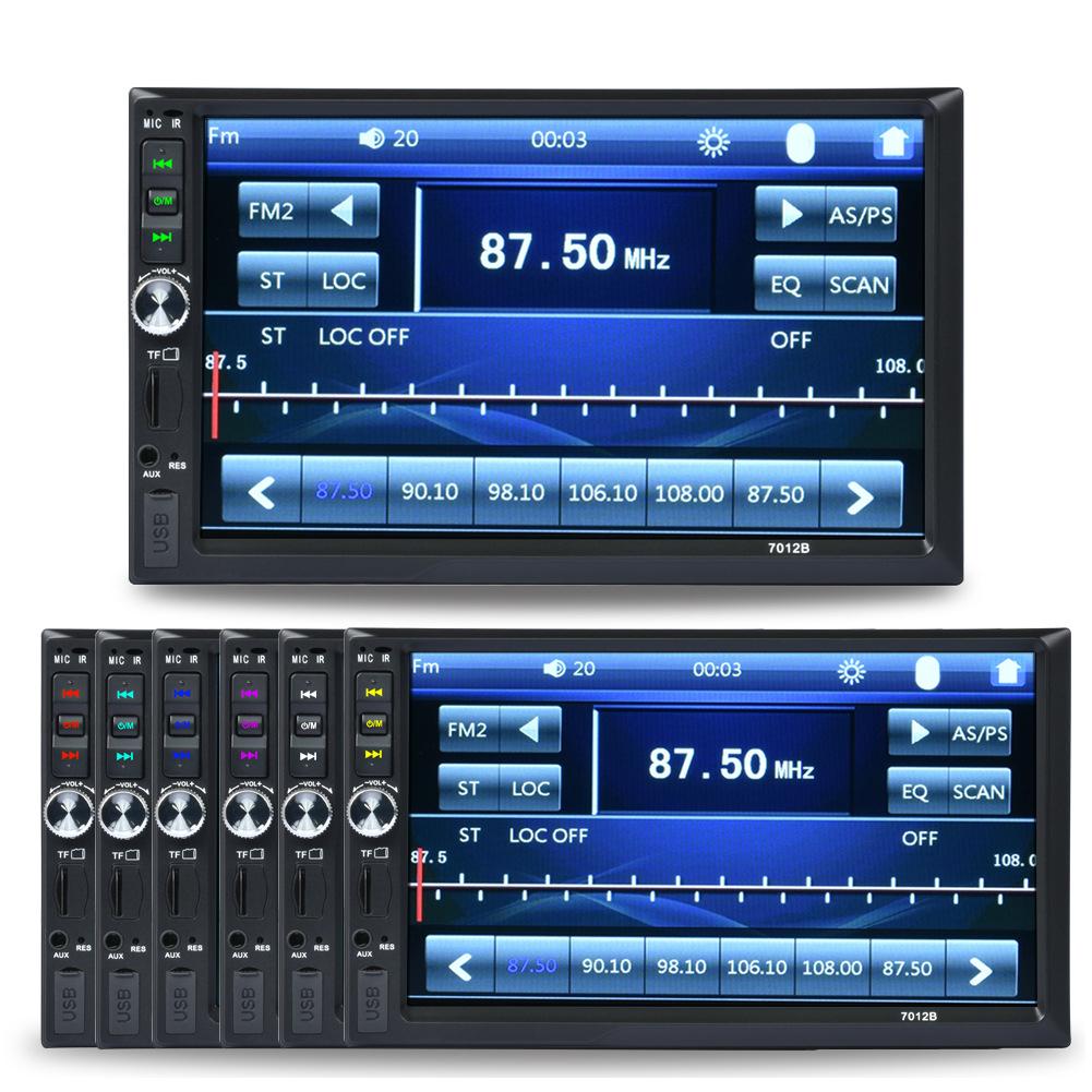 7 Zoll 2 Din HD Autoradio Stereo Touchscreen mit kostenloser Rückfahrkamera Dual Mirror Link Unterstützung Android und IOS Telefon