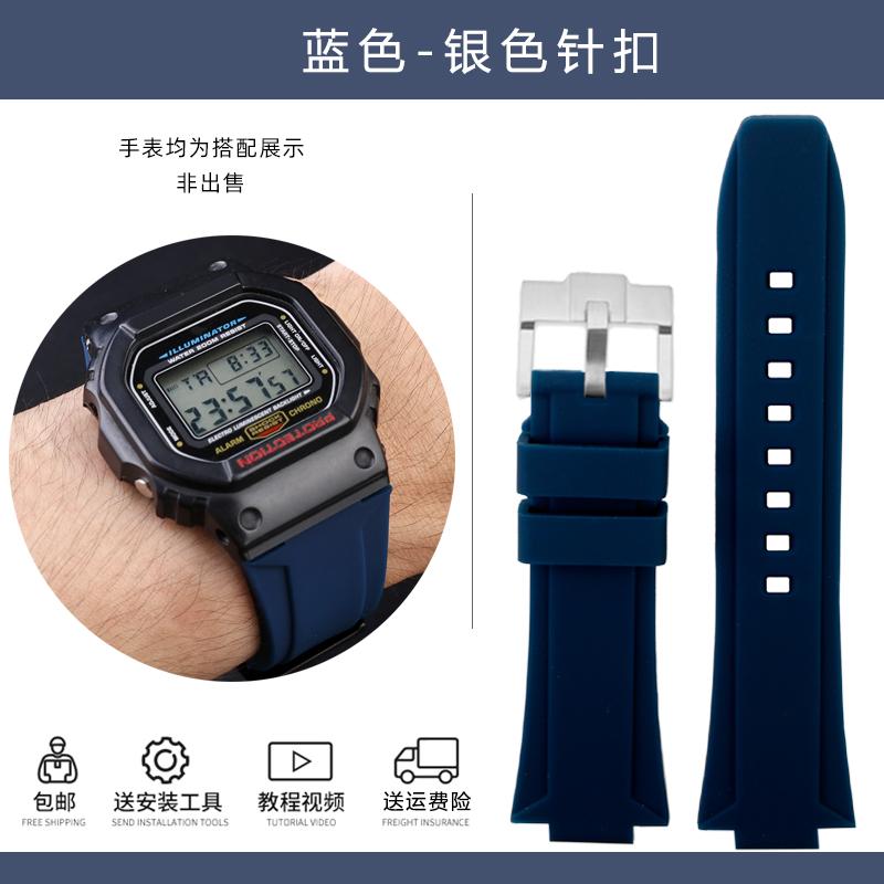 For G-SHOCK Casio GW6900 DW5600 GW-B5600 GM-5600 waterproof Raised silicone strap DW-5600 soft men's bracelet 24-16mm Convex
