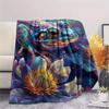 1 Manta de Franela con Estampado de Dibujos Animados, Alta Calidad, Cómoda para Todas las Estaciones, Decoración del Hogar, Calidez y Confort, Perfecta para Regalo de Navidad o Cumpleaños