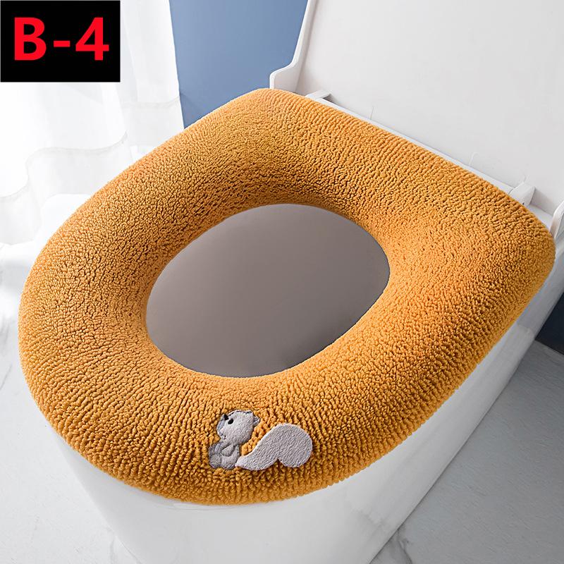 Newest Thicken Toilet Seat Cover Mat Winter Warm Soft Washable Mat Seat Case Toilet Lid Pad Bidet Cover Bathroom Accessories
