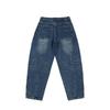 2025 Retro Washed Patch Jeans Men's Trendy Brand Loose Workwear Harem Trousers Trendy American Style