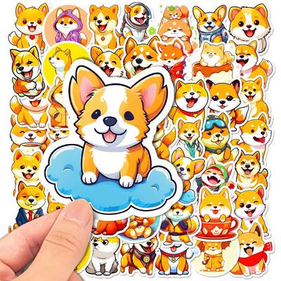 10/50pcs Cute Funny Dog Stickers Shiba Inu Sticker Shiba Graffiti Stickers for DIY Luggage Laptop Skateboard Motorcycle Bicycle Stickers