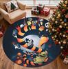 The Nightmare Before Christmas Pattern Round Rug, Indoor/Outdoor Mat, for Picnic, Gameroom, Bedroom, Office, Living Room, Home Decor Carpet, Birthday 