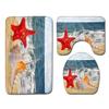 Shell Bathroom Floor Mat Toilet Three-Piece Set