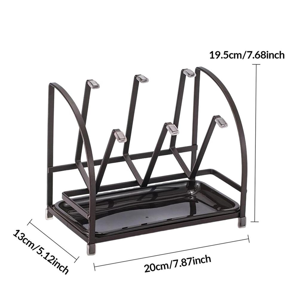 2026 New Modern Cup Drying Rack Stand with Drain Tray for Mugs Home Kitchen Bottles