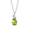 [FANCIME] K14 Necklace for Women, Birthstone, Teardrop Motif, 14k Gold Pendant, Silver Chain Included, Christmas Gift