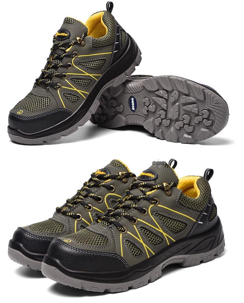 Men's Summer Breathable Work Shoes - Anti-Smash, Anti-Puncture, Oil & Acid Resistant, Odor-Free, Comfortable, Wear-Resistant.