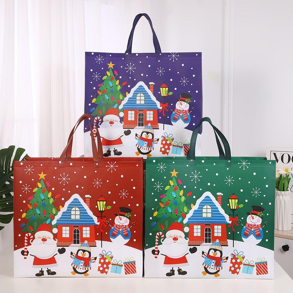 Large Size Gift Bag Non Woven Christmas Gift Bag Holiday Present Packaging Bag Hot Pressed For Large Sized Gifts Christmas Gift