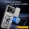 Coque pour iPhone 18 Pro Max, Antichoc avec Anneau Rigide Bordure Renforcée - Argenté