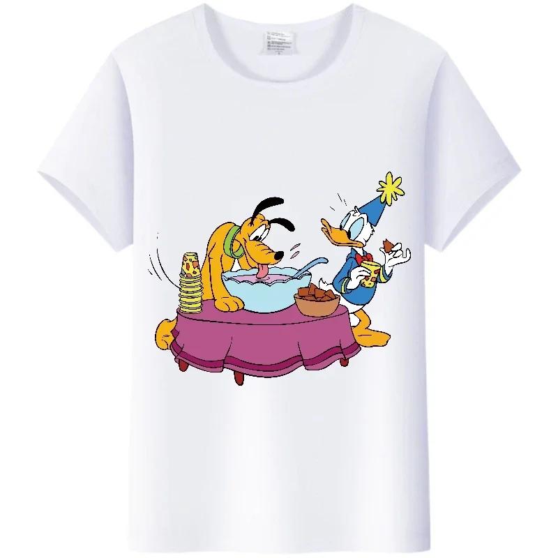 Fashion Blouses Cartoon Mickey Mouse Minnie Friend Printed Family T-Shirts Tshirt Harajuku 90S Tops Gift Unisex