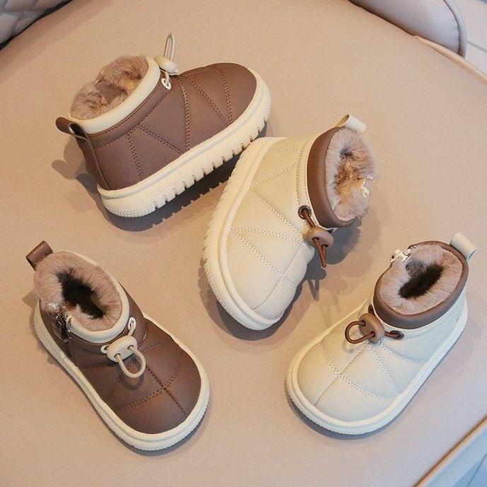 Winter Kleinkind Fleecegefütterte Warme Schneestiefel - Weiche Sohle, Verdickte Stiefeletten für Jungen & Mädchen