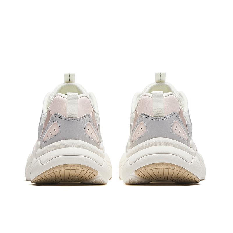 Anta Pulse Comfortable Lightweight Versatile Thick Sole Height Increasing Non-Slip Low-Top Casual Shoes Women sneaker Ivory 122628851-1