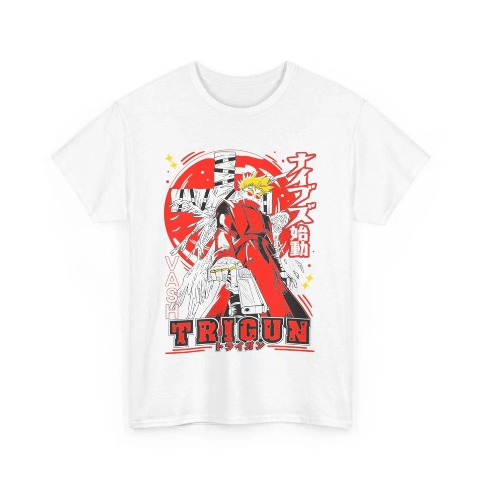 Trigun Vash The Stampede Moon Funny Anime Tee Shirt White S