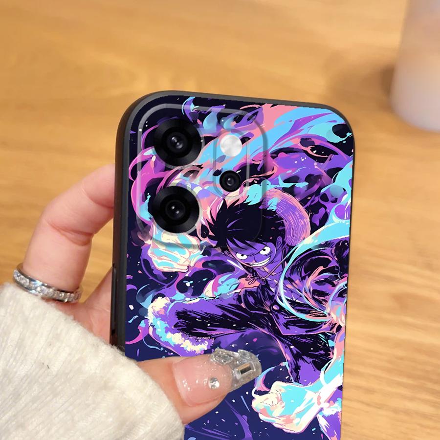 Phone Cover Case for Oppo A74 A84 A76 Reno 4F 5 6 7 8 10 11 14 F9 F11 F29 A96 A83 A98 A93 A78 Cool Luffy Anime
