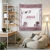 1Pc Nana Anime Tapestry, Retro Manga Window Scene Wall Hanging, Pink Aesthetic Room Decor For Bedroom Dorm