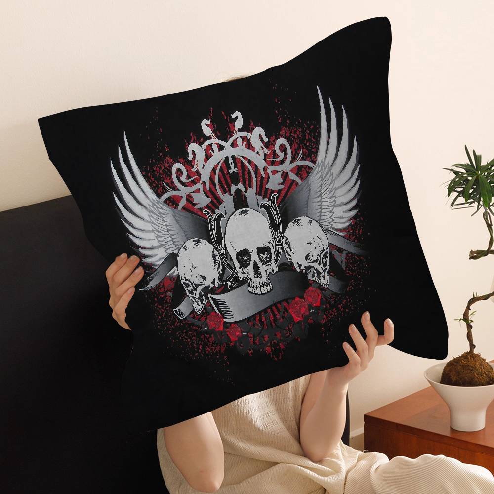 Horror Skull Gothic Cushion Cover Inches Farmhouse Decor Home Throw Pillow Covers for Couch Decorations