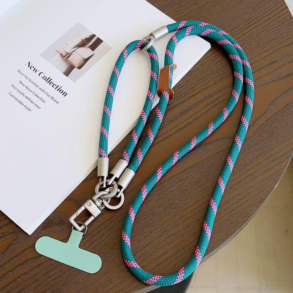 Dual-Function Anti-Lost Crossbody Phone Lanyard with Detachable Wrist Strap and Metal Buckle