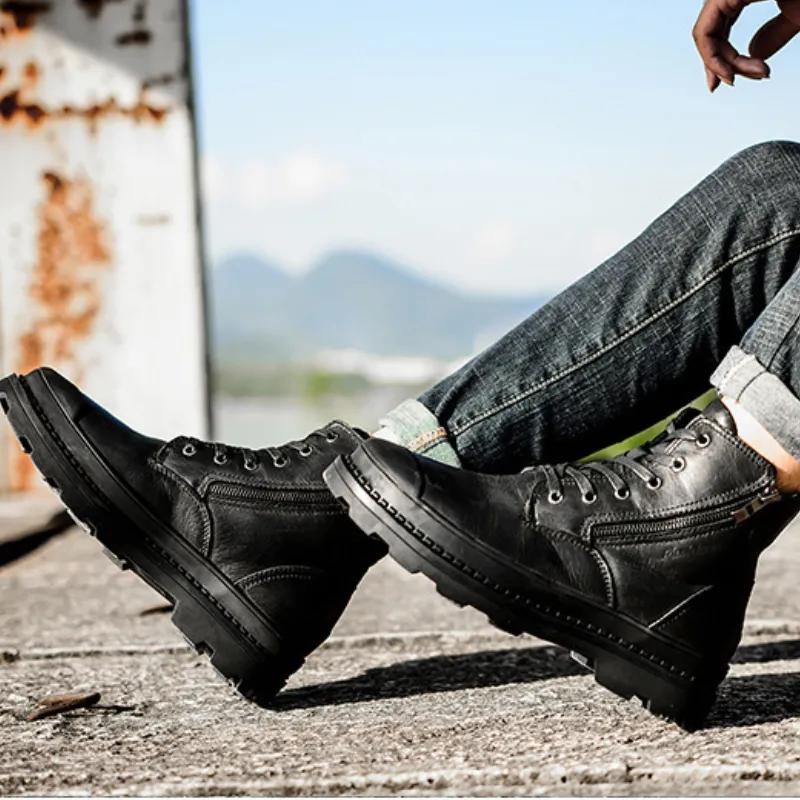 Кожаные ботинки для мужчин — фото 5