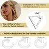 BAMOER 925 Silver Small Triangle Earrings for Women Geometric Hoop Earrings Hypoallergenic Earrings for Women Girls