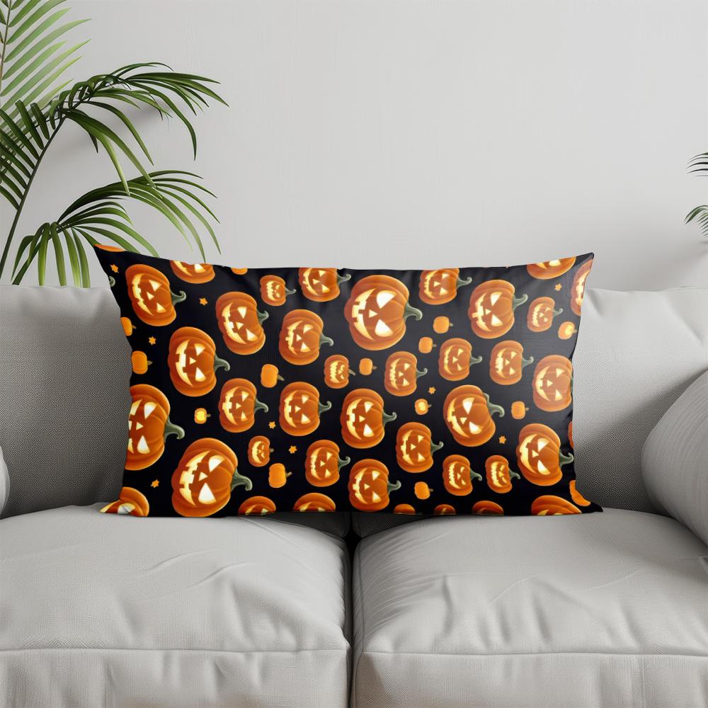 Home Decor Autumn Maple Leaf Printed Pillow Suitable For Sofa Bedroom Car Pillow Cover Cushion Rectangular Back Cushion