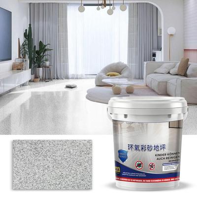 Epoxy Colored Sand Paint Non-Slip High-Gloss Coating Epoxy Floor Coating for House Home Dorm Apartment Indoor Shower Room Garage